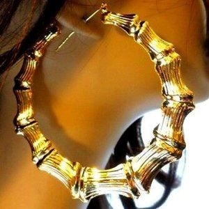 Gold Bamboo Earrings
